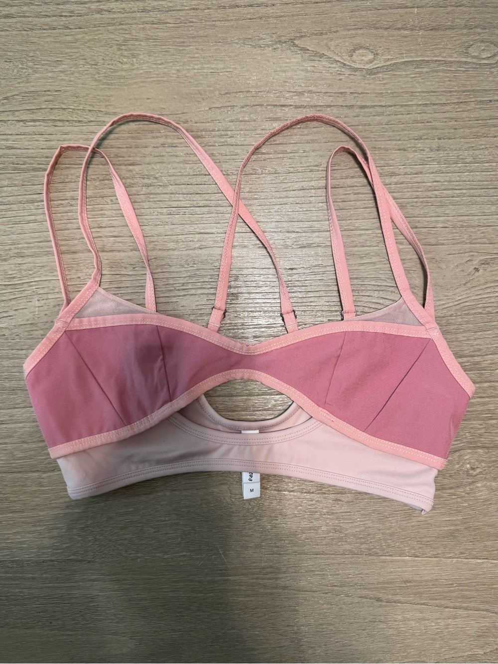 For Love & Lemons Pink Double-Strap Padded Bralette